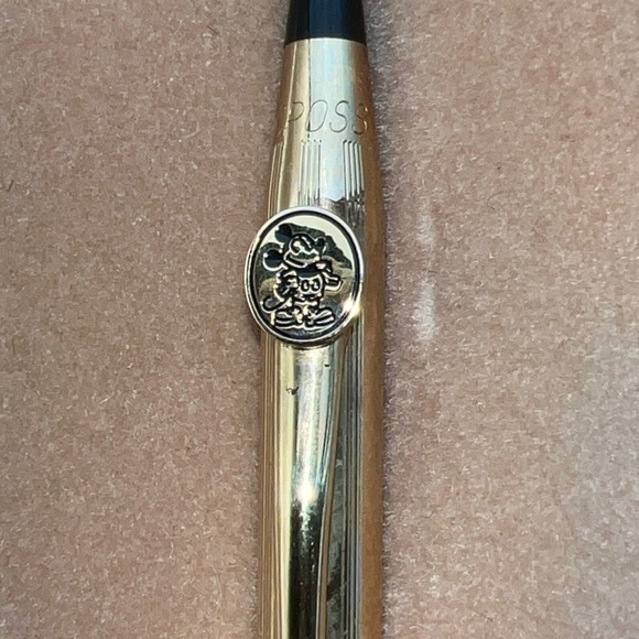 CROSS PEN 10K GOLD FILLED "MICKEY MOUSE" EMBLEM MADE IN USA - Picture 2 of 6